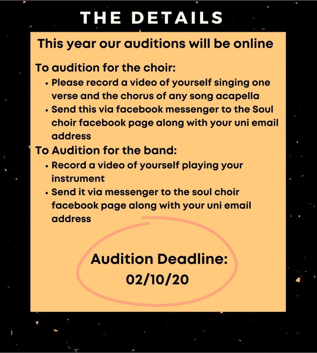 Calling all singers: here's our 20-21 AUDITION INFORMATION ✨