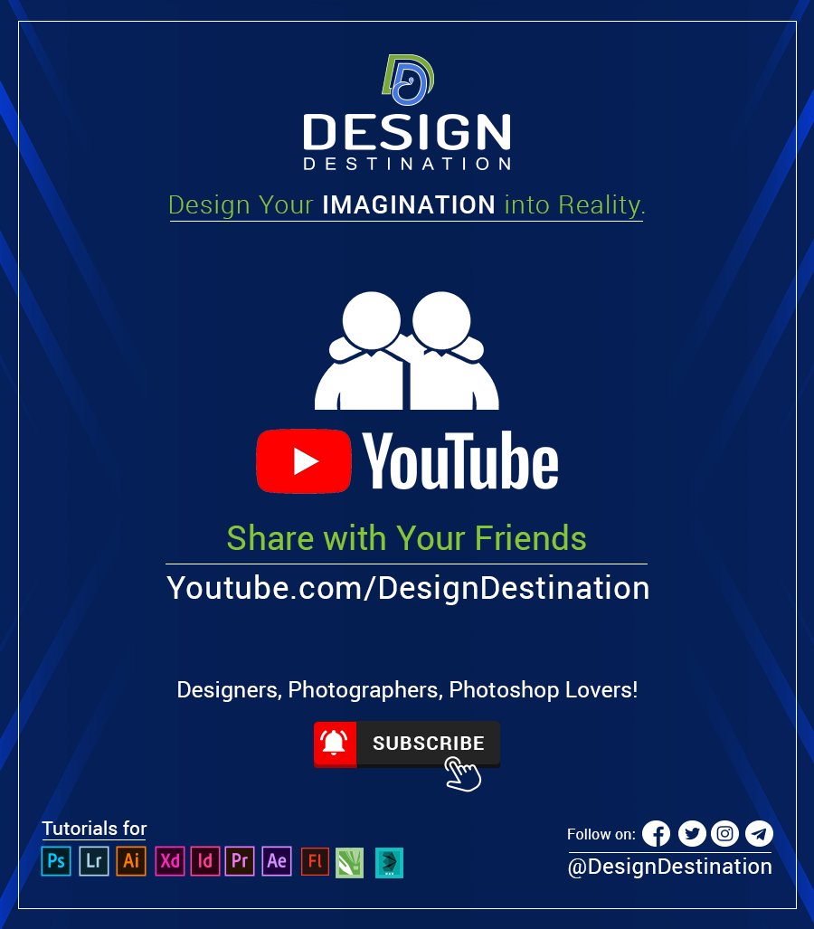 DesignDestini's tweet image. We are creating lots of amazing videos related to Graphic Designing, Illustration, Video Editing, 3D Technique, and Animation.
Share with your Friends...

youtube.com/designdestinat…

#DesignDestination #CreativeDesignDestination #ComputicsLab #Photoshop2020 #YouTube #GraphicDesign