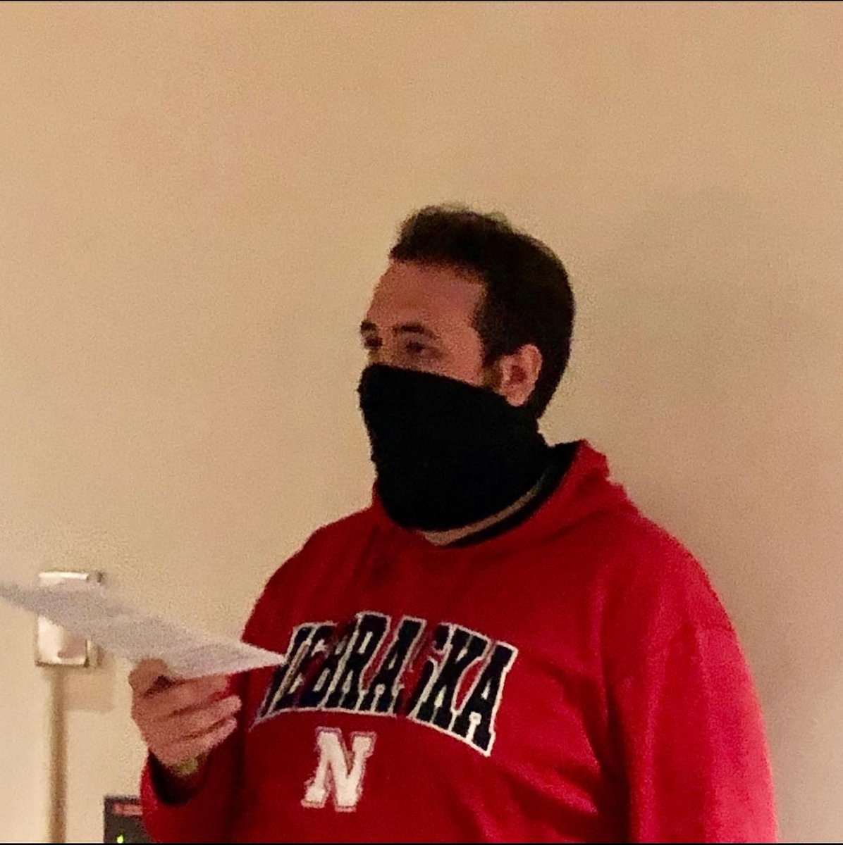 Meet Noah. Noah is from South Saint Paul, Minnesota and is in the second year of his program here at UNL. He sings in multiple choirs, both baritone and bass and towers over the sections since he is 6’5” tall. (1/2)