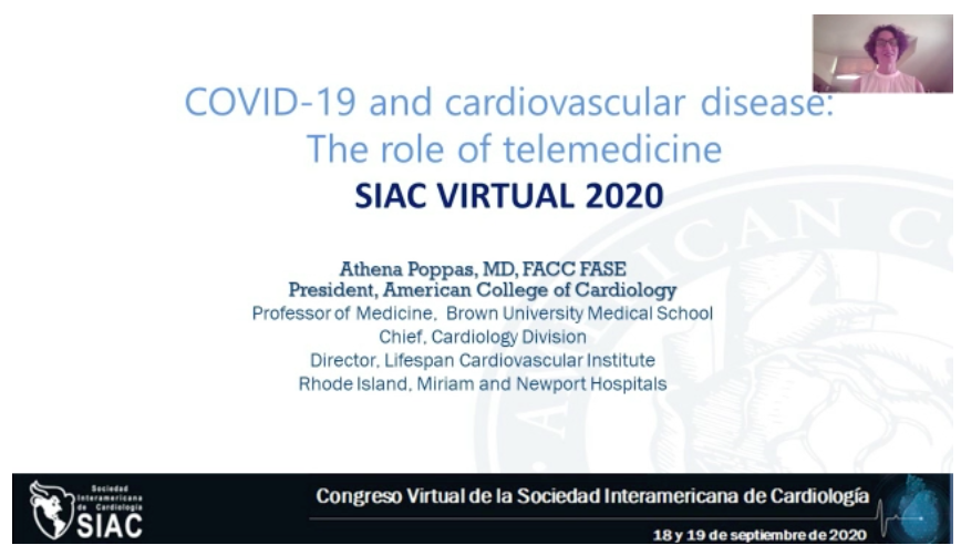 SIAC_cardio's tweet photo. #SIACvirtual
COVID19 y enf. CV: el rol de la telemedicina
Dra. @athenapoppas 🇺🇸
@CongresoSIAC https://t.co/oLQXHuYDvS