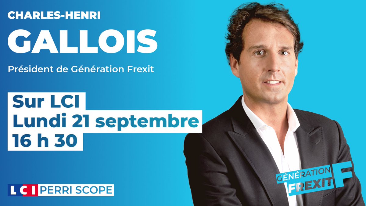 CH_Gallois's tweet photo. 🖥 Je serai l’invité de @pascalperri ce lundi 21 septembre à 16h30 sur @LCI !

#PerriScope #ReprenonsLeContrôle https://t.co/zpXKK9gbgZ