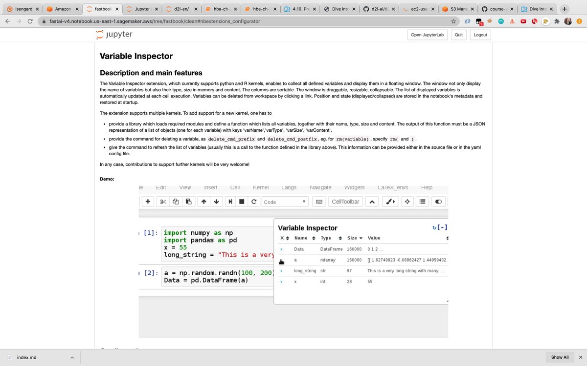 HBAkirmak's tweet photo. #nbextensions: A lot of hidden gems for data scientists. My favorite ones are Scratchpad, Snippets, Variable inspector and Table of Contents. #MachineLearning https://t.co/Ls2vvwfwgN https://t.co/4Pt6smWiZx