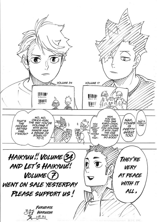 Haikyū!! vol.34 promotion sketch
Translated by :  https://t.co/74lA596qtv 