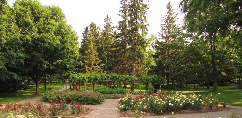 Rosetta McClain Gardens. Off of kingston rd. Great view of lake Ontario from top off bluffs.