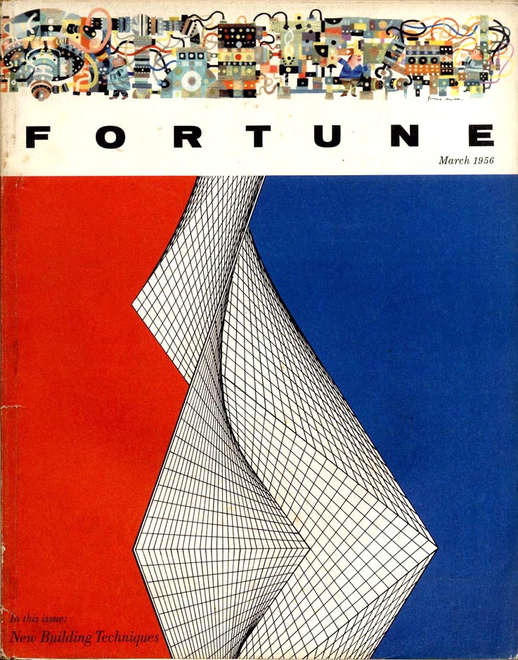 More vintage Fortune Magazine covers. I find it fascinating how art and business coexisted on such a masterful level during this time period. Barry Geller '58, Virginia Cuthbert (J. Snyder banner) '56, J. Snyder (banner) '57, Walter Allner/Snyder banner '56.  #wardsmorguefile