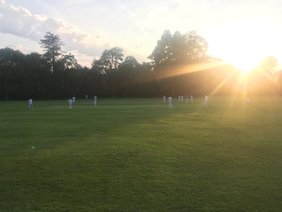 The sun’s setting on another season at Birlingham and it ends as it started - with victory. Bromsgrove finished on 227-8 - 51 short of our total.