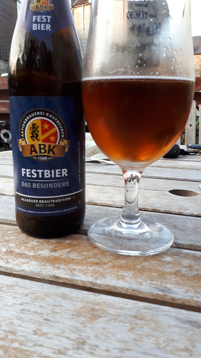 Das ist gut. NEW in stock. A festival beer. Big malty Bavarian beer for October. <a href="/ABK1308/">ABK Beer- Since 1308</a> #greatbeer