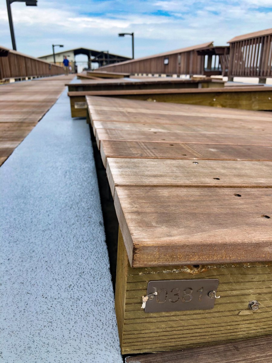 GulfStatePark's tweet image. Each of our pier panels are numbered, helping us know exactly where to put them. If you find one on the beach or in a parking lot PLEASE do not discard them! Give us a call and we’ll come get them. #GulfStatePark #Sally
