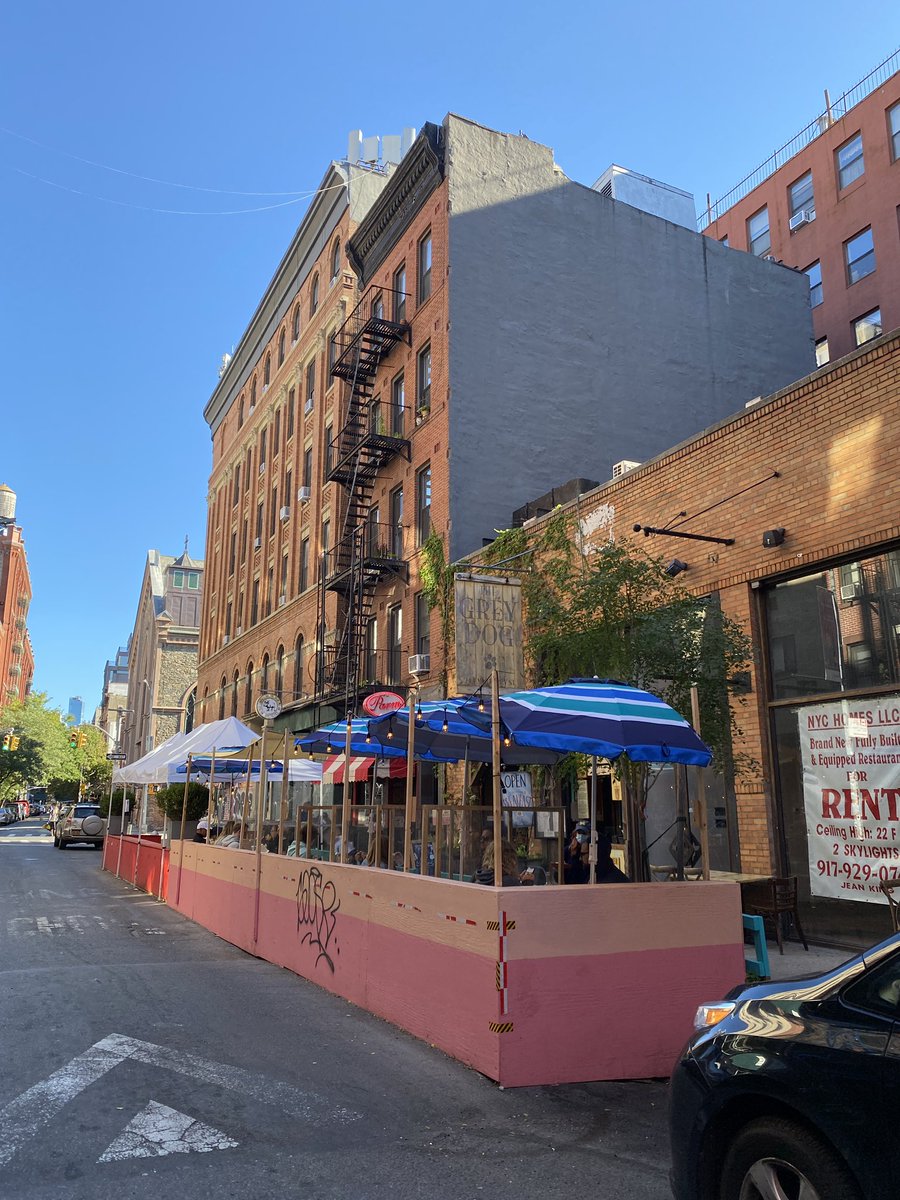 Outdoor dining has changed the complexion of city streets, for the better. Feels like Europe. I hope this never goes away, or at least comes back every summer. Worried about how we’re going to continue this as it gets colder. It’s been such a net positive.
