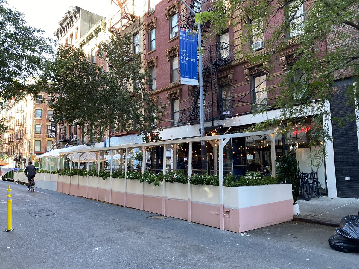 Outdoor dining has changed the complexion of city streets, for the better. Feels like Europe. I hope this never goes away, or at least comes back every summer. Worried about how we’re going to continue this as it gets colder. It’s been such a net positive.