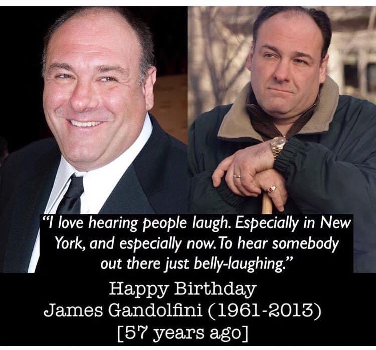 Happy heaven birthday to the GOAT James Gandolfini      