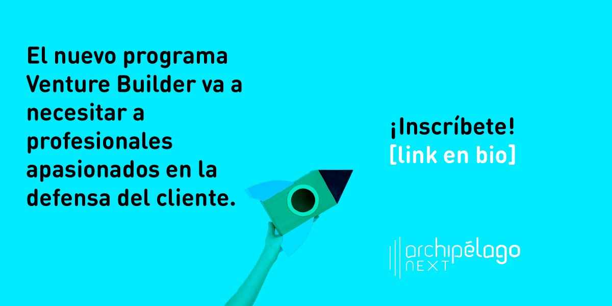 🚀 CMO, te estamos buscando.

¿Eres un estratega del marketing? ¿eres capaz de leer y entender la dinámica en los cambios del mercado?

¡Inscríbete!
👉 content.archipelagonext.com/venture-buildi…

#CMO #archipelagonext #venturebuilder #venturebuilding #emprendimiento #emprendimientodigital