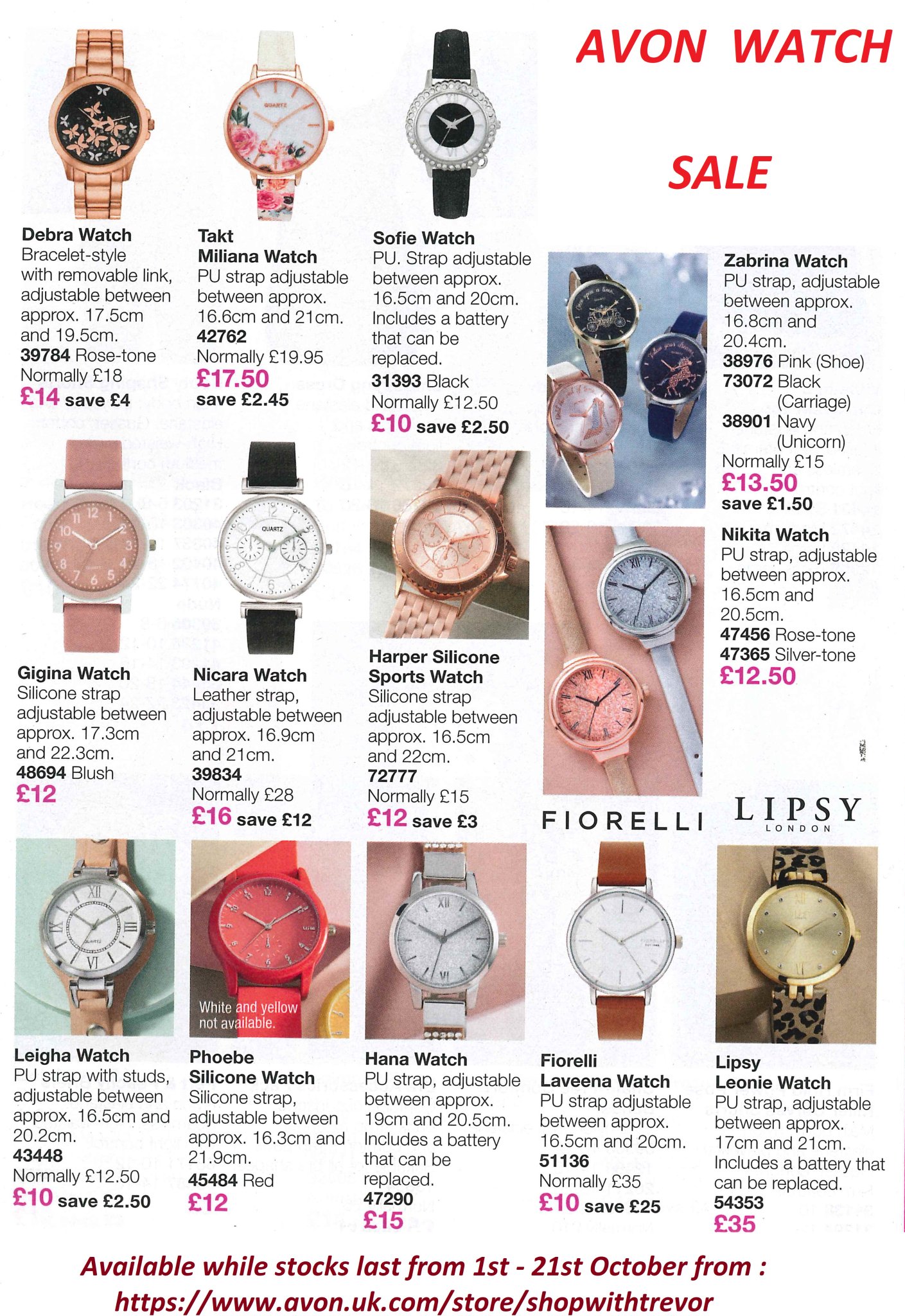 Avon watches for ladies hotsell