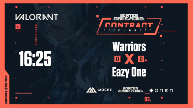 Inygon_VALORANT's tweet photo. O primeiro jogo do dia está quase aí 👀

#Warriors vs @eazyonetw 

Contamos com vocês 🏆 

📺 https://t.co/YrOqItAgPm @WortenGameRing_ #ContractCup https://t.co/6TXDsnsNQF