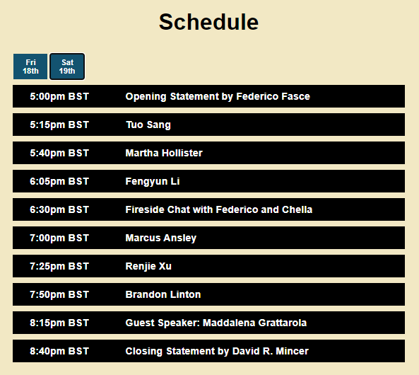 igsgoldsmiths's tweet photo. Here's our final time schedule for the show today! 🗓️ https://t.co/AR5GulHBqn