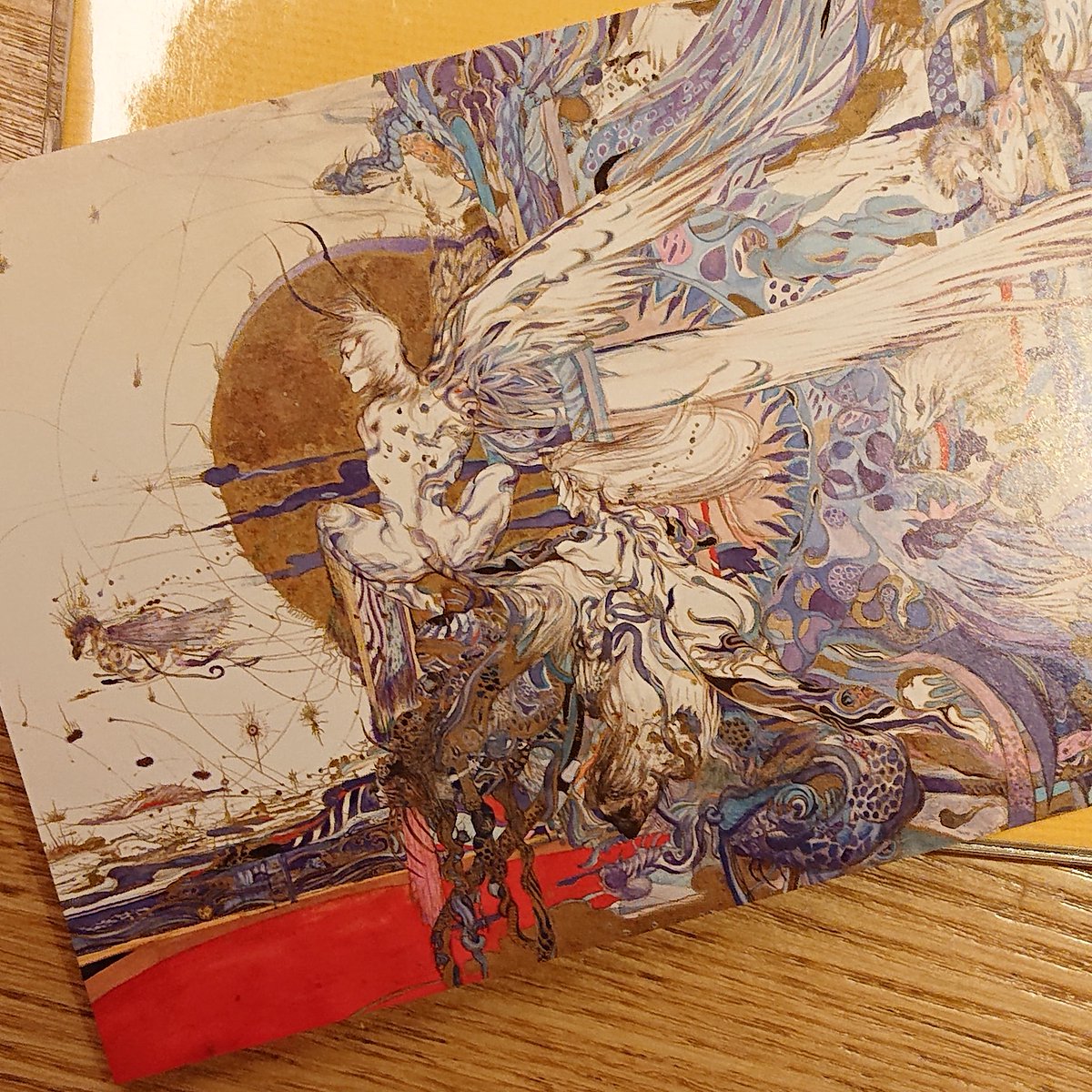 息子と天野喜孝さんのファンタジーアート展。4月にも開催されていたん