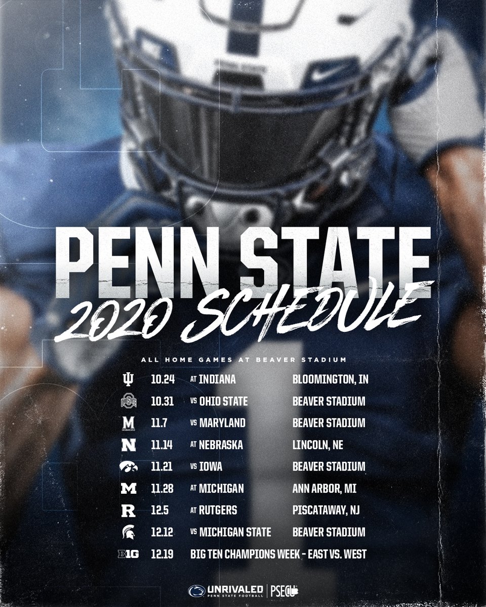 PennStateFball's tweet image. 2️⃣0️⃣2️⃣0️⃣  S C H E D U L E

#WeAre