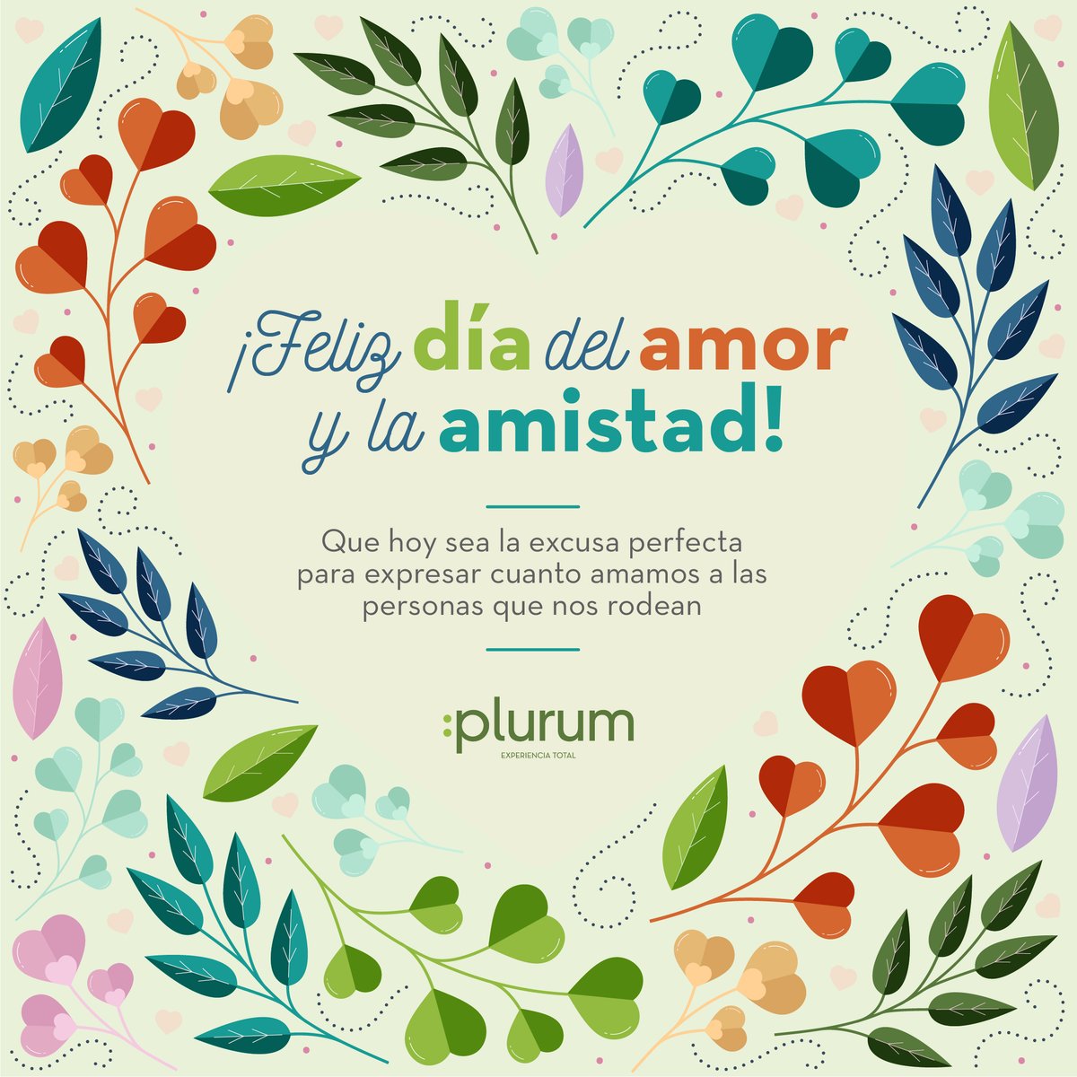 Este es un día para agradecer el amor que recibimos de nuestra familia y el  apoyo incondicional de nuestros amigos, más que regalos, hoy obsequiemos  tiempo, llamadas y palabras de cariño. #SomosPlurum #, image size:1200x1200