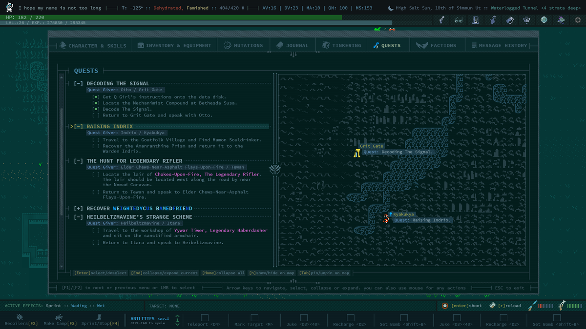 UI Design Log 5: #CavesOfQUD [Quests]

#UI #uidesign #indiegames #IndieGameDev #gamedev #indiedev