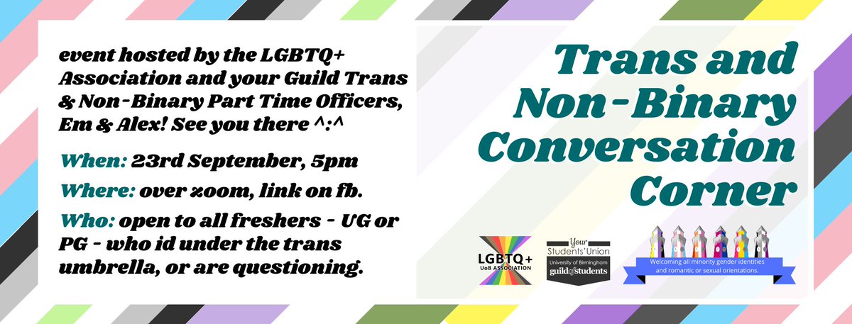 GuildTrans's tweet image. We can't wait to meet you, so we're hosting a conversation corner next week!

og fb post: facebook.com/trans.officer/…