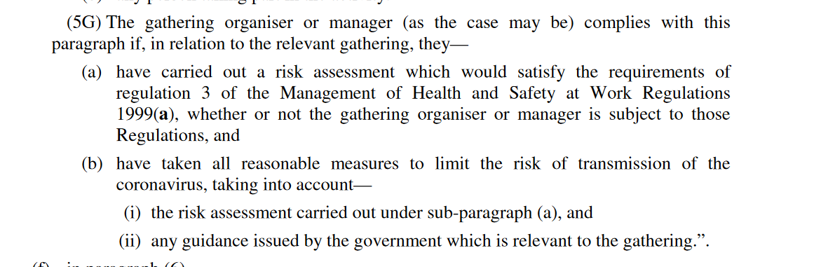 Protests are an exemption to the "rule of 6" that came into force in England on Monday, but *only if organisers have 'have taken all reasonable measures to limit the risk of transmission of the coronavirus'*Seems unlikely at the "Resist and Act for Freedom" rally