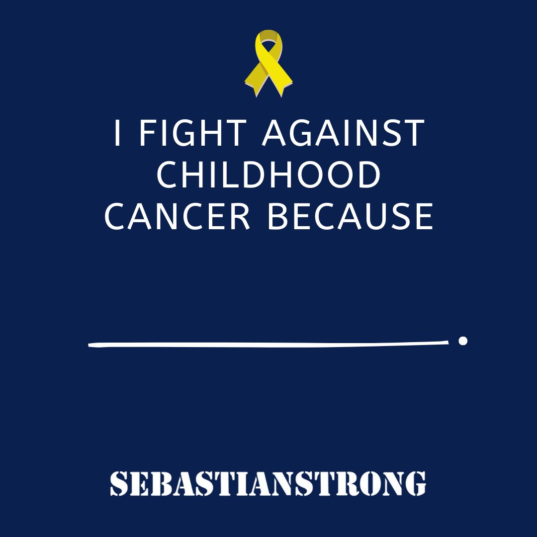 sebsstrong's tweet photo. Because.....Kids deserve better than 4% of overall cancer funding.  They deserve better treatments that are less toxic and more targeted.  That’s why we do what we do.
Would love to hear why you fight against Childhood Cancer? https://t.co/HjQFpJZ5dY
