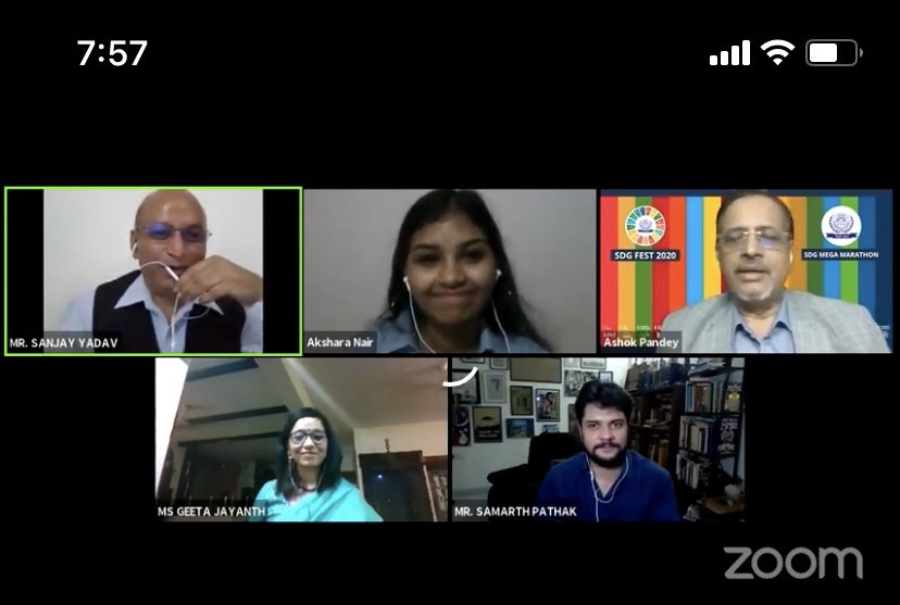 SameexaAwasthi's tweet photo. Under the umbrella of SDG Fest20 organizing the webinar *"How Covid 19 can be a gr8 reset towards sustainability?
SDG Mega- Marathon by AIS
Great massage by @ashokkp @y_sanjay .Thx @gupta_anju9 
@sunita_rajiv  @SDG2030 @Shipra_Srivastv @KavitaS2003 https://t.co/QUn9yi7CJs