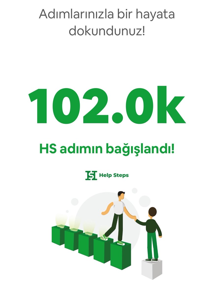 s_siginmis's tweet photo. Gün içinde attığım adımlar Help Steps uygulaması ile iyiliğe dönüştü. Sen de attığın adımlarla hayatlara dokunabilirsin. via @helpstepsapp #cocukegitimdernegi https://t.co/wcW7Oe83Vs