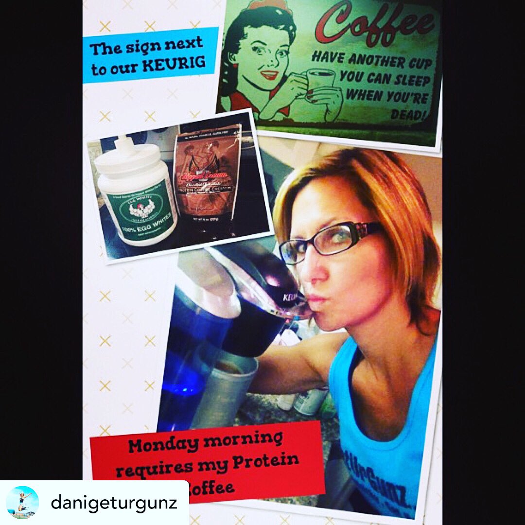 Posted <a href="/withregram/">Repost app</a> • <a href="/danigeturgunz/">Dani Tolbert</a> #coffee #proteincoffee @rippedcreamrobin #rippedcream #eggwhitesinternational #proteincoffeecreamer #saturdayvibes #weekendvibes #saturdaymorning rippedcream.com #Lakers #RIPRuthBaderGinsburg