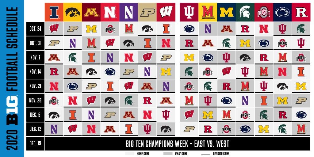 Big10 releases 2020 schedule More Sports