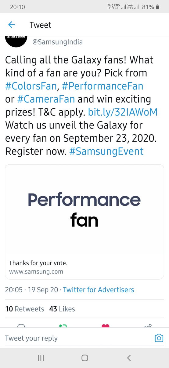 krish23jr's tweet photo. @SamsungIndia I am a #PerformanceFan 
My Favorite feature in my smartphone #PerformanceFan 
#SamsungEvent 
#GalaxyUnpacked 
#UnpackedForFans
@SamsungIndia 
@laezythebaa 
@KunalWakkar 
@AjeshAsari 
@Sankket_A 
@raverrahul 
@SaumyaKesarwa12 https://t.co/Qk40AVvNqN
