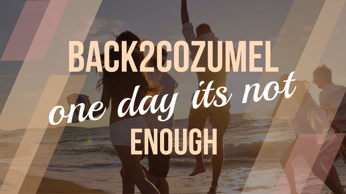 PubliportC's tweet photo. Sabemos que un día en Cozumel no es suficiente! #OneDayItsNotEnough #Back2Cozumel #IslaCozumel #FelizFinDeSemana https://t.co/IctI5OzYKS