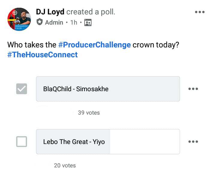 BlaQChilD_01's tweet photo. Yess😭And the winner is 🥺BlaQChilD 🙌🏽❤️Again aaaaah😩you guys😇Thank You!!!! #TheHouseConnect #producerchallenge #Simosakhe https://t.co/5DhZ1Osh8X