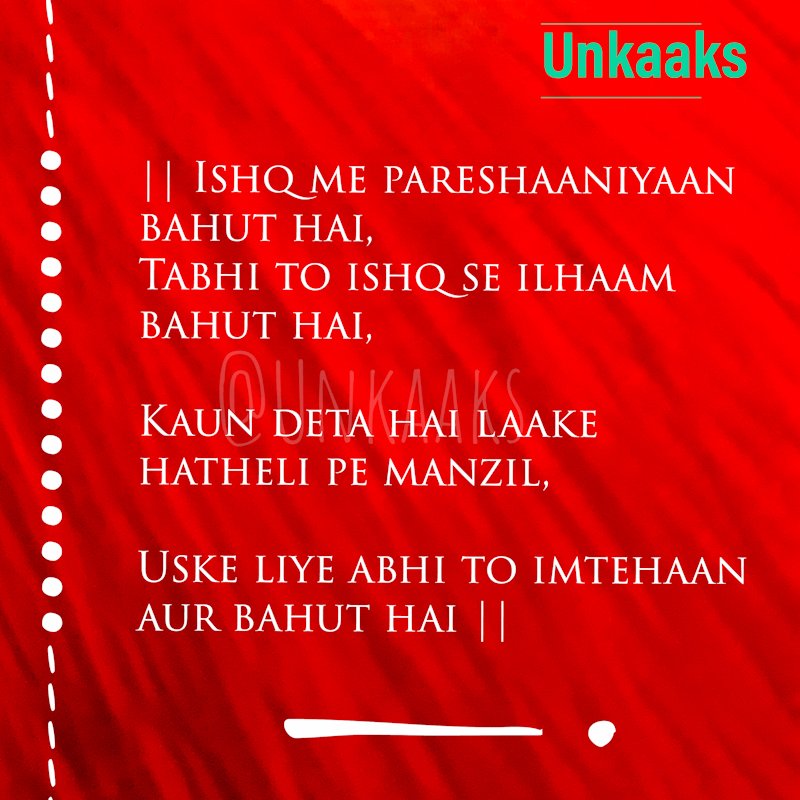UnkaAks's tweet photo. #unkaaks #unkaakswritings #pyarkelafz #writerscommunity #WritingCommunity #ishq #hindishayari https://t.co/zT0zBlUuqe
