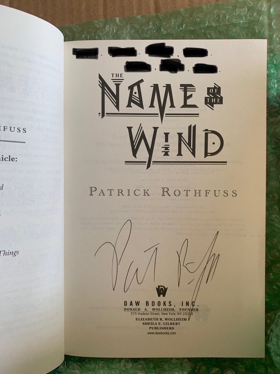 jonmorganheath's tweet photo. Thanks @PatrickRothfuss! Can’t say I have a clue what my 7 words are all about, but I guess that’s part of the mystique! Honoured to have this 👍 https://t.co/5S8fvFKysj