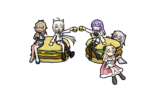 バーガー 絵フブキ しらぬえ つのまきあーと ししらーと Hoshi Shiroのイラスト