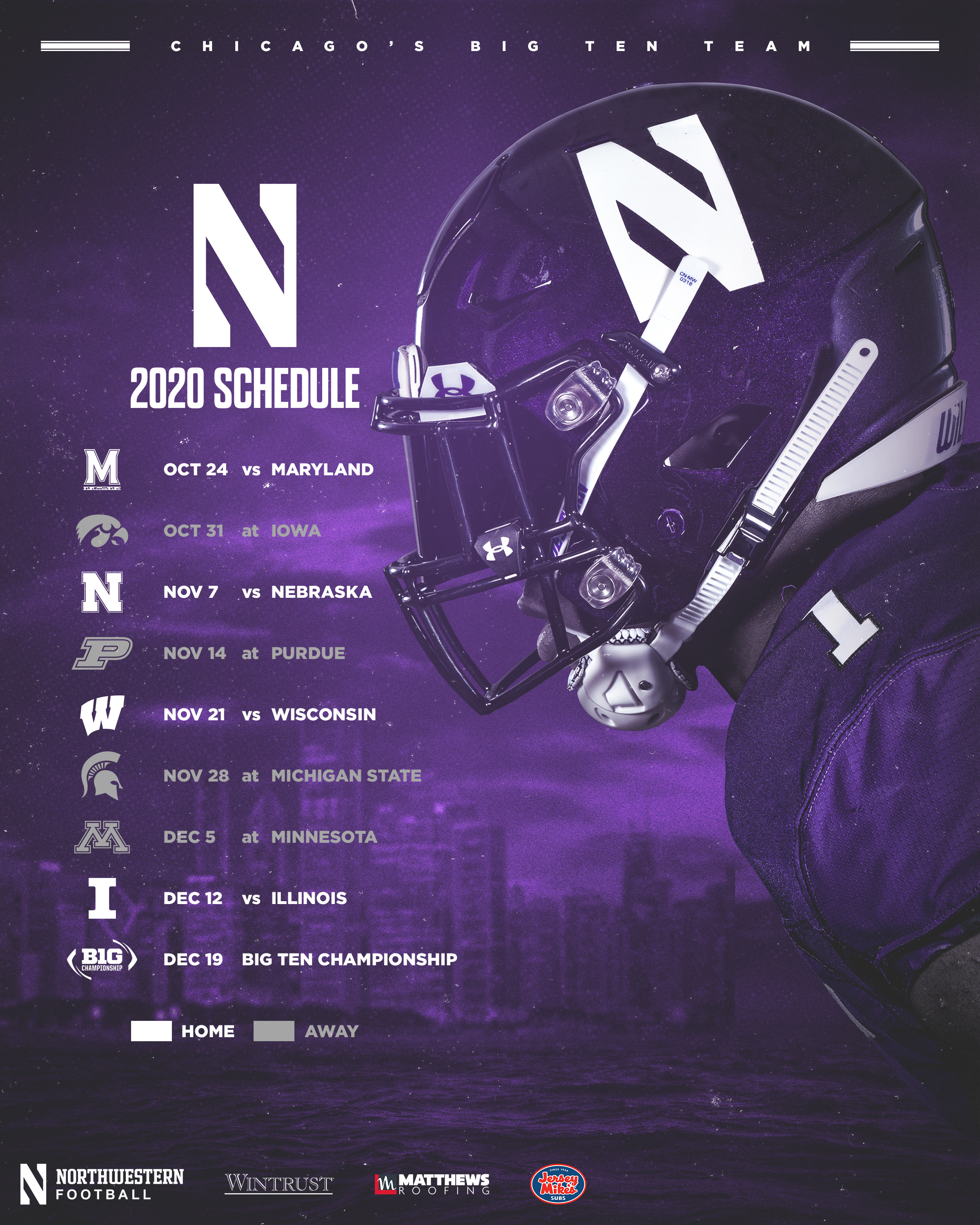 Northwestern football schedule 2020 discount