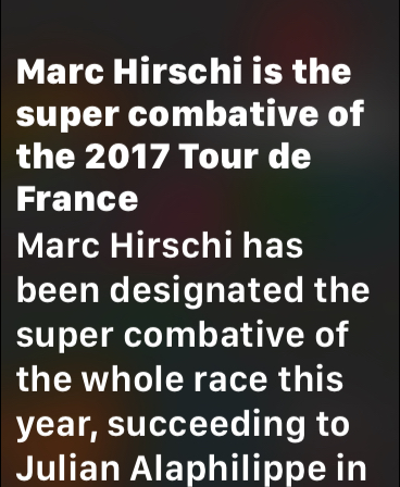 Another crazy notification from the official Tour app...