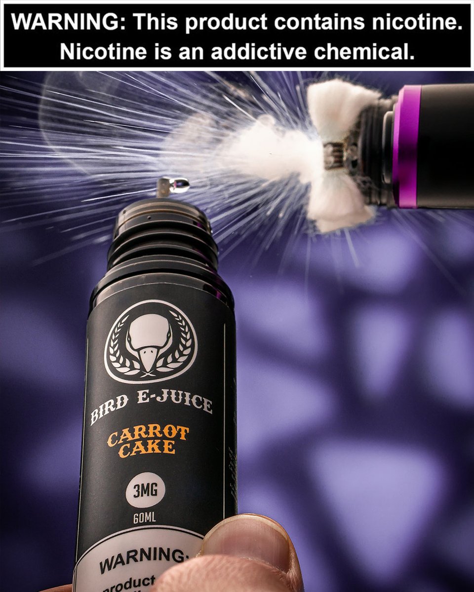 birdejuice's tweet photo. Add some sparks to your e-juice collection with a delicious bottle of BIRD E-JUICE!
📷 : @vape_fbv
#birdejuice #maxvg #carrotcake #vapecarrotcake https://t.co/sdGtbUSwJQ