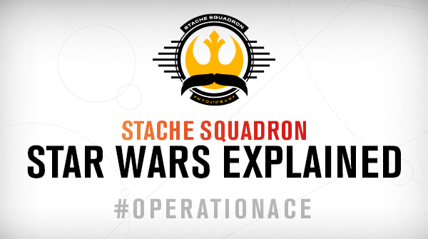 HitscanStudios's tweet photo. Our fourth #OperationAce squad leader - leading the charge for Stache Squadron - is @StarWarsExplain https://t.co/qVNSaWEAW1
