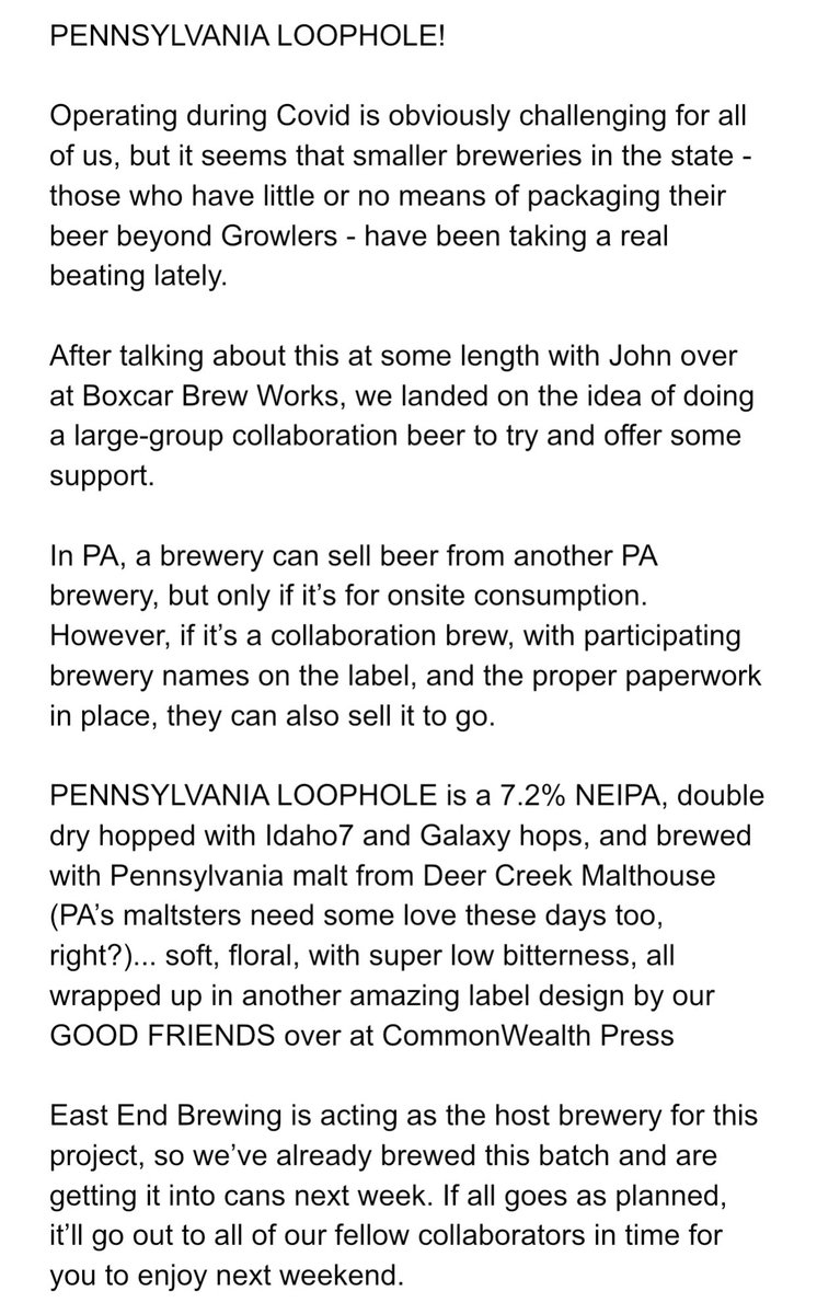 East End Brewing Company tweet media