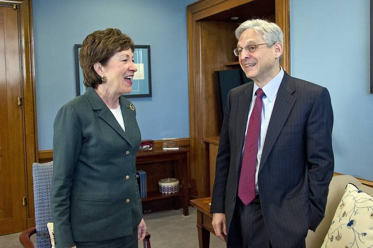 This is your reminder that @SenSusanCollins and @SenatorKirk met with Merrick Garland. She’s no hypocrite, even if you feel McConnell is.