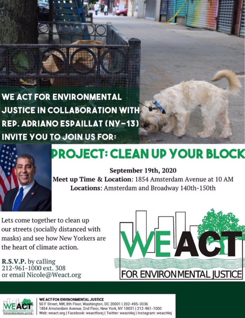 RepEspaillat's tweet photo. Cleaning our block today in the district because we take pride in our city! Thank you everyone who joined todayโs effort in collaboration with @weact4ej for environmental justice. #NY13 #DemsAtWork #ForThePeople https://t.co/bkPqp1tHk3