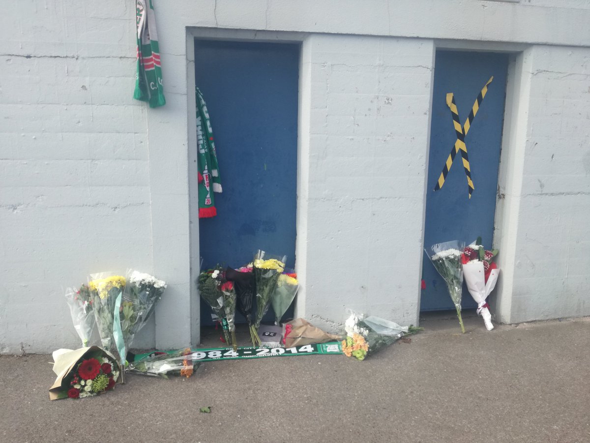 Joedad68's tweet photo. Lovely tribute left here at Turners Cross this afternoon by our group of fans for our great friend, John Kennedy, who passed away yesterday afternoon. https://t.co/IRX52gHLhC