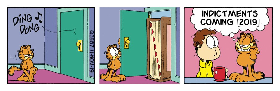 Q Drops as Garfield stripsQ3587 11 Nov 2019