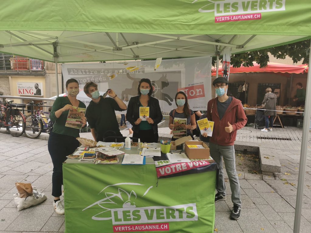 VertsLausannois's tweet photo. Plus qu’une semaine avant le vote, chaque voix compte ! #CHVote
✅OUI #congépaternité @parental_ch 
❌NON @LoiChasseNon 
❌NON #cadeauxfiscaux
❌NON #initiativerésiliation
❌NON #avionsdecombat https://t.co/7OFqQbu8UM