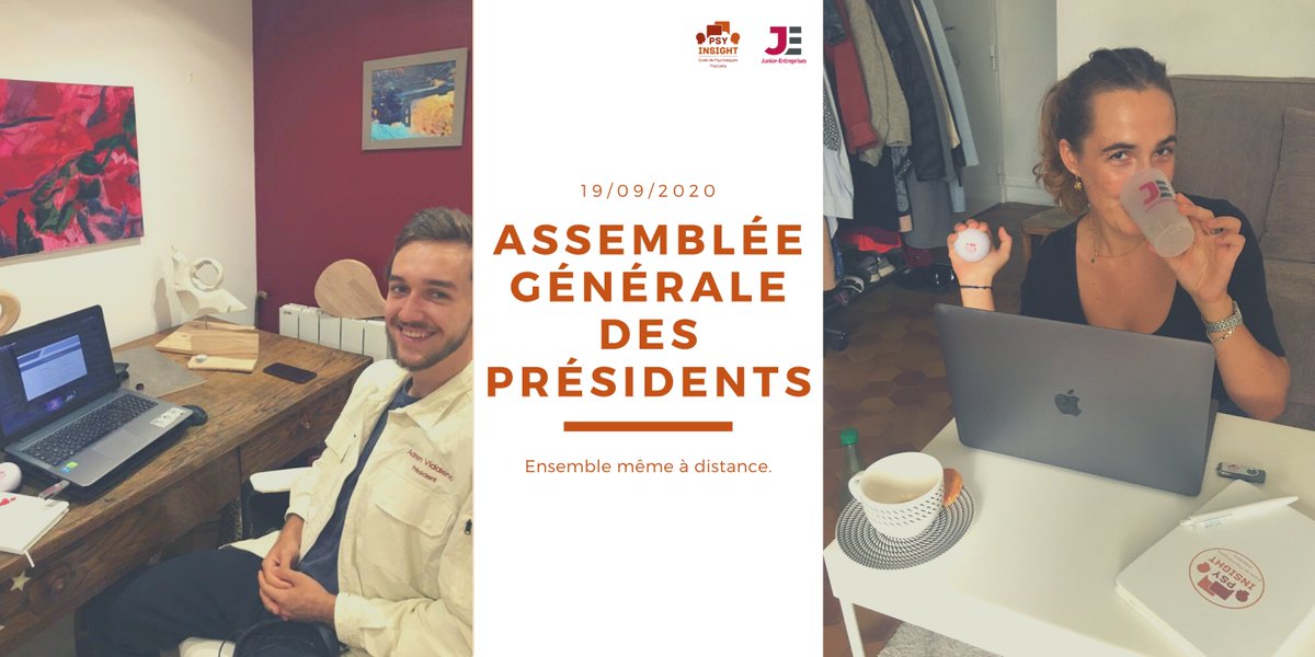 psy_insight's tweet photo. Adrien (Président) et Charlotte (Secrétaire Générale) ont répondu présents à l'#AGPSEPT20 organisée par @cnje cette aprÚs-midi !
#WeAreJE #WearePsyInsight #StaySafe https://t.co/m1OtiO1cjo