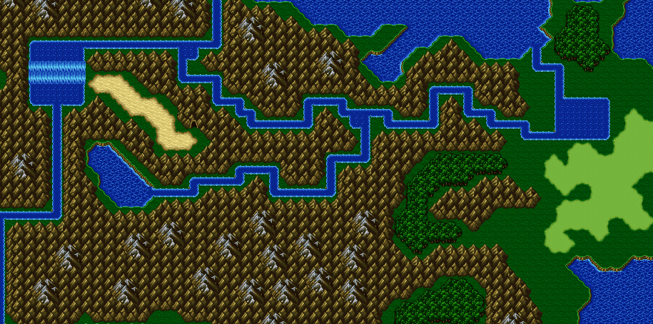 Look at the rivers of 4, 5, and 6. The rivers in the first two snes games are very rigid, as they were in the NES titles.It looks moe topographical, more like a REAL river.