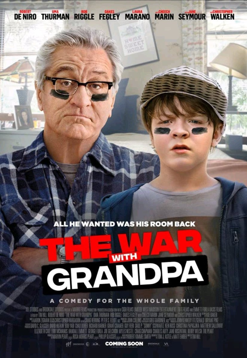 #TheWarWithGrandpa  @pathe mmmm I thought let's try it. It was okay,  one or twice I smiled and it was most of the time entertaining. unfortunately it was a dime a dozen. Like the acting of #RobertDeNiro #UmaThurman #ChristopherWalken