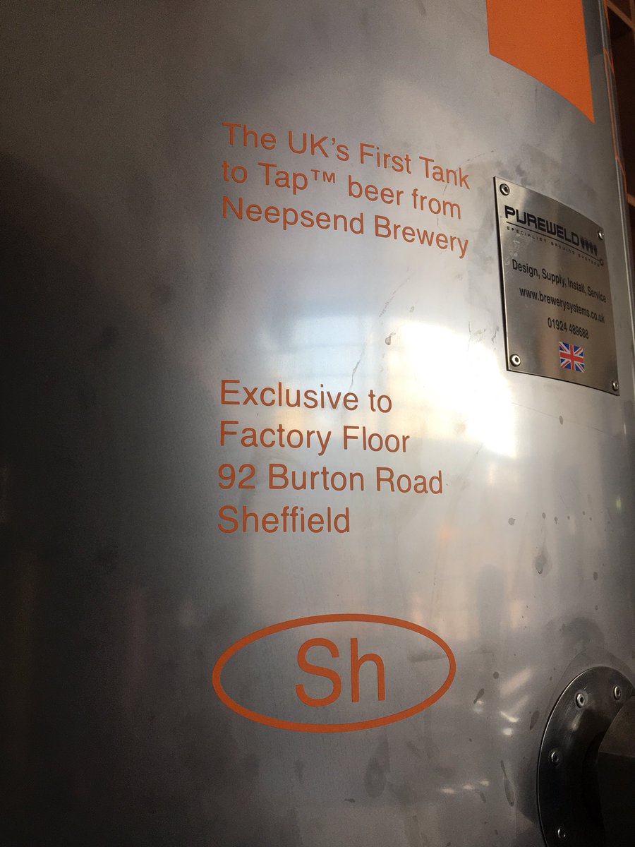 JumbleDesign's tweet photo. Keeping @NeepsendBrewCo beer flowing @factory_floor_. New tank graphics applied today. Open today til 1am. https://t.co/NAIwcIHVxN